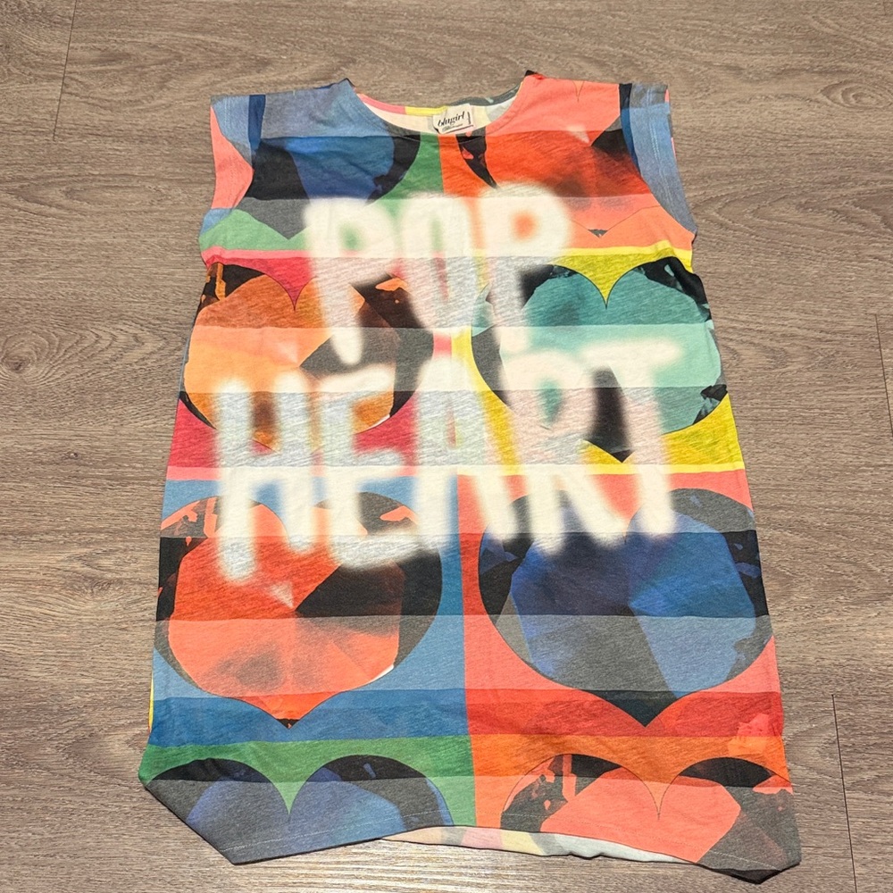 Blugirl Women’s Colorful Pop Heart Sleeve-less Top
